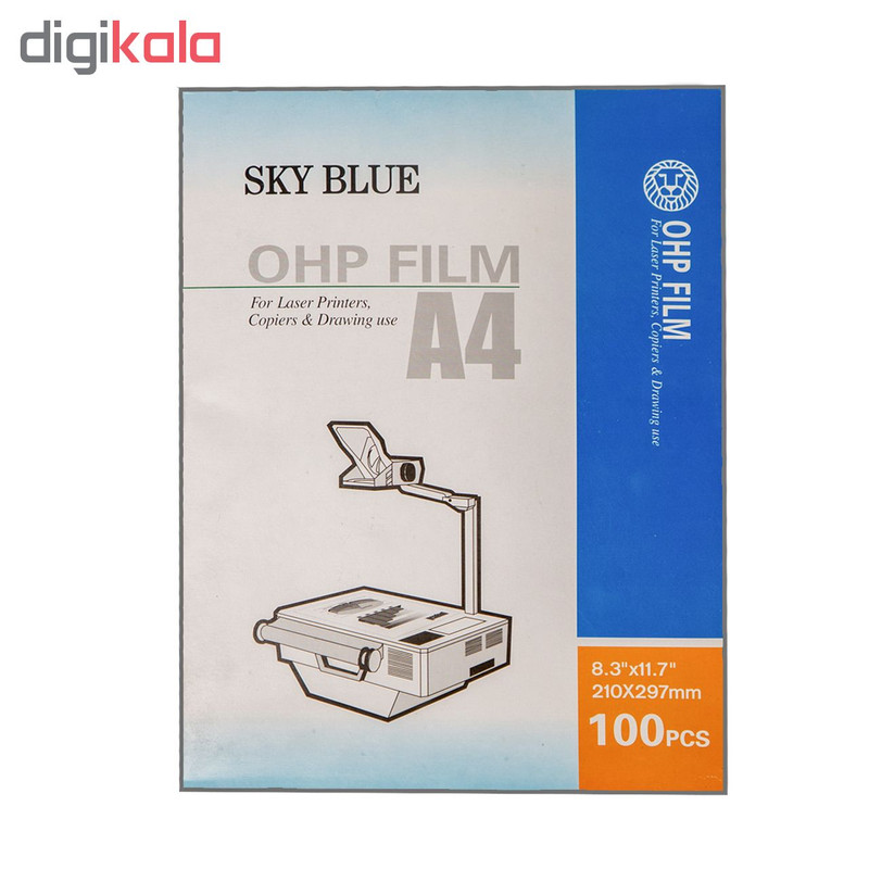 طلق ترنسپرنت اسکای بلو مدل s100-ohp سایز A4 بسته 100 عددی