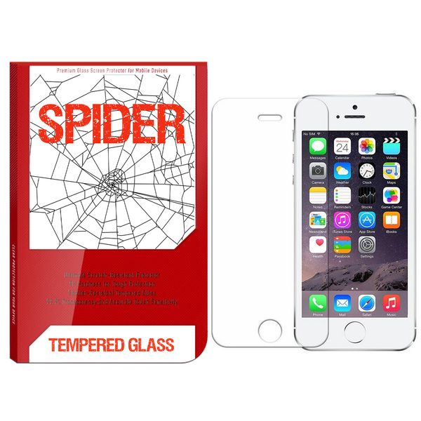 محافظ صفحه نمایش اسپایدر مدل S-TMP002 مناسب برای گوشی موبایل اپل Iphone 5/5s/se محافظ صفحه نمایش اسپایدر مدل S-TMP002 مناسب برای گوشی موبایل اپل Iphone 5/5s/se