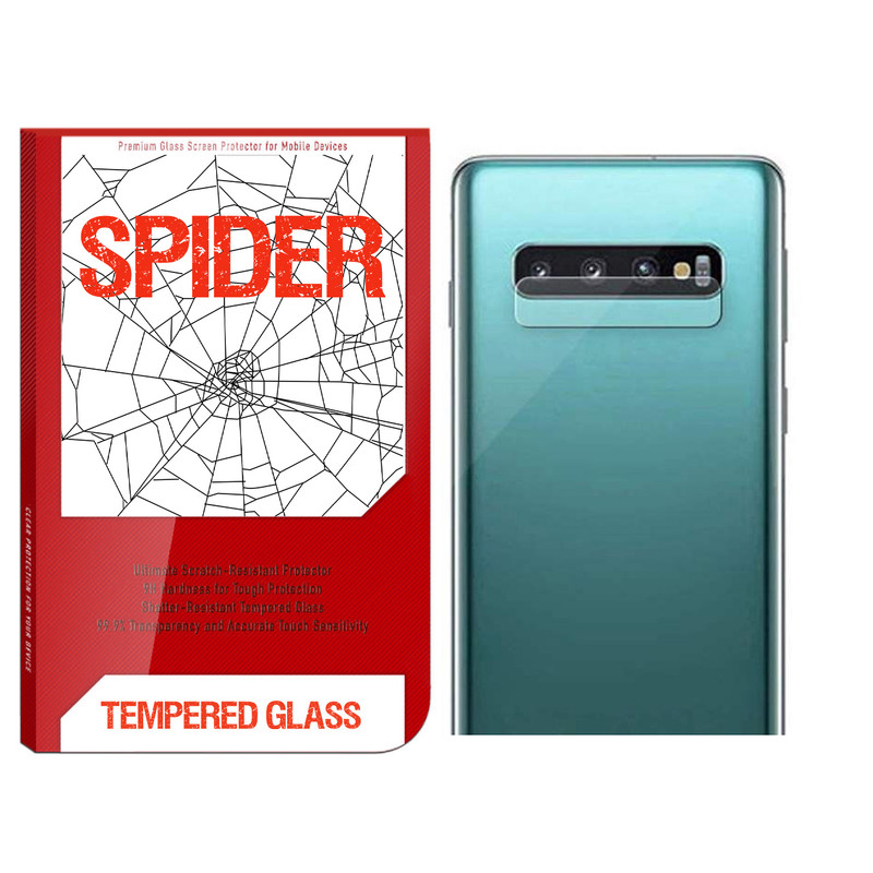 محافظ لنز دوربین اسپایدر مدل S-TMP002 مناسب برای گوشی موبایل سامسونگ Galaxy S10 Plus
