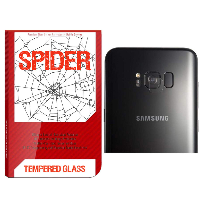 محافظ لنز دوربین اسپایدر مدل S-TMP002 مناسب برای گوشی موبایل سامسونگ Galaxy S8 Plus