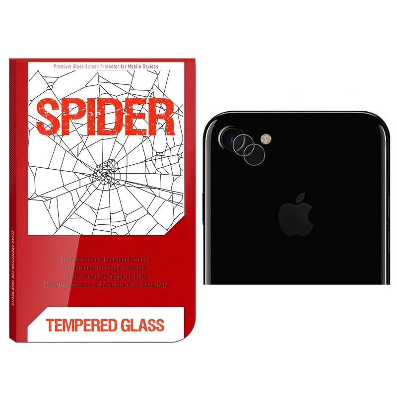 محافظ لنز دوربین اسپایدر مدل S-TMP002 مناسب برای گوشی موبایل اپل iphone 7 بسته 2 عددی