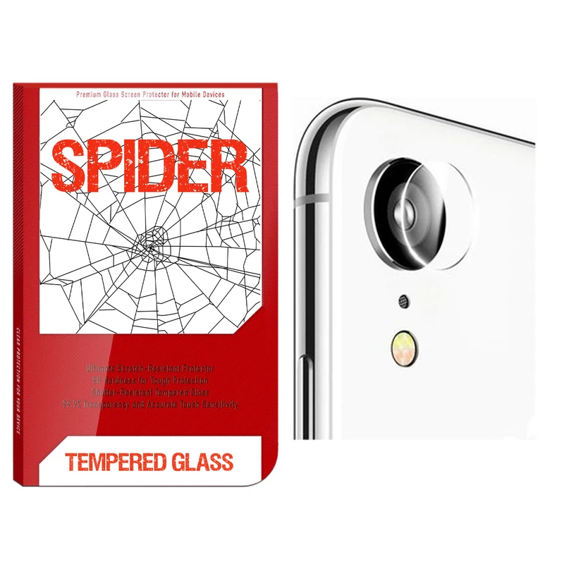 محافظ لنز دوربین اسپایدر مدل S-TMP002 مناسب برای گوشی موبایل اپل iphone Xr 
