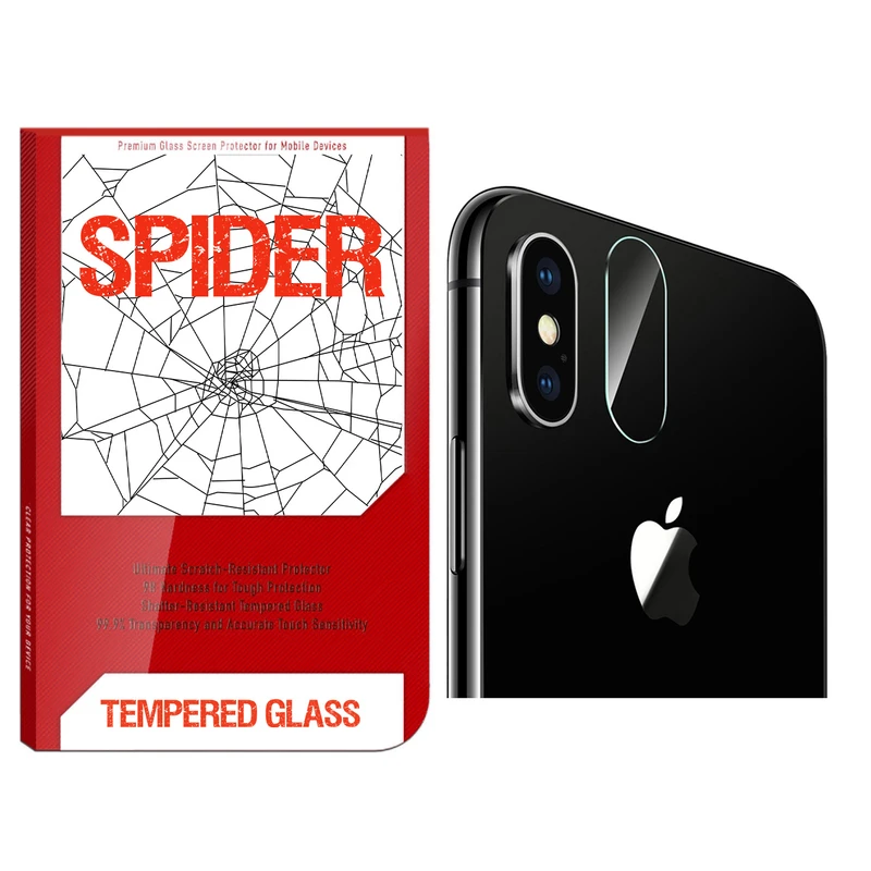 محافظ لنز دوربین اسپایدر مدل S-TMP002 مناسب برای گوشی موبایل اپل iphone Xs Max 
