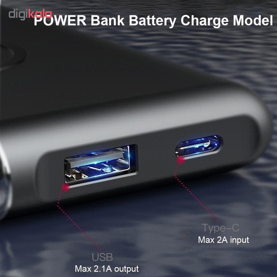 شارژر همراه بی سیم باسئوس مدل BS-10KPW01 ظرفیت 10000 میلی آمپر ساعت