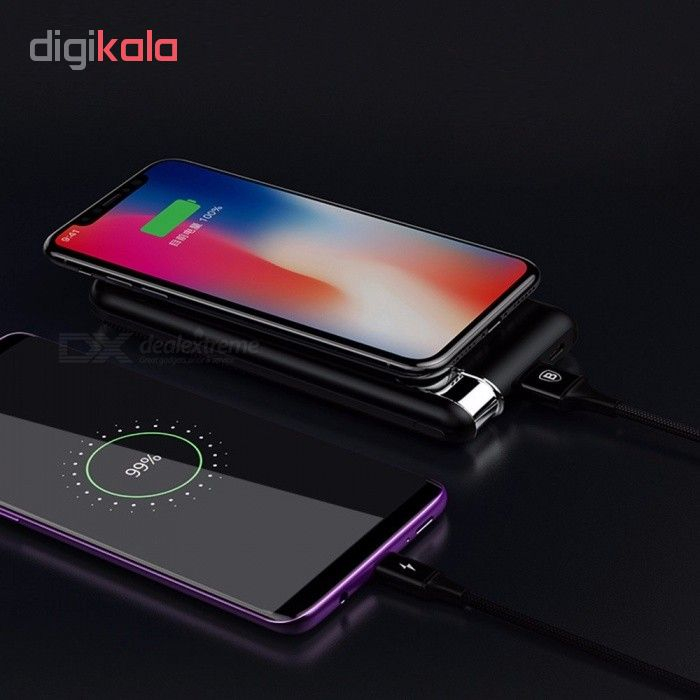 شارژر همراه بی سیم باسئوس مدل BS-10KPW01 ظرفیت 10000 میلی آمپر ساعت