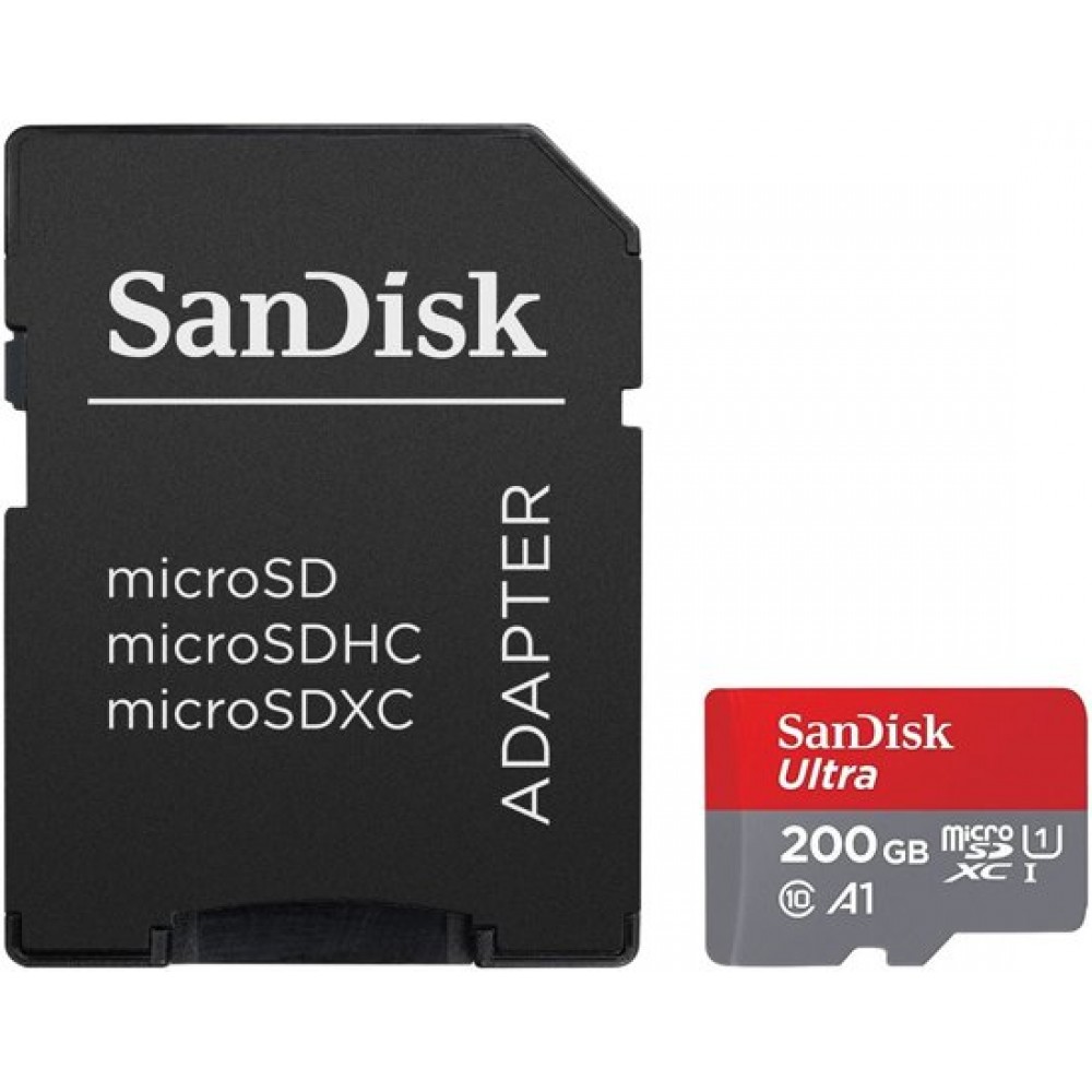 کارت حافظه microSDXC سن دیسک کلاس 10 استاندارد UHS-i سرعت 90Mbps ظرفیت 200 گیگابایت به همراه با آداپتور SD