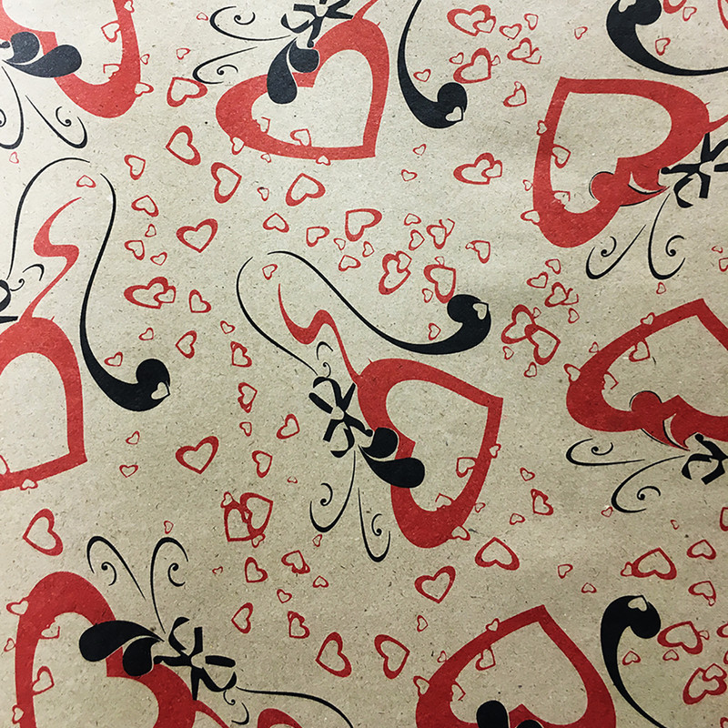 کاغذ کادو طرح قلب کد 202 بسته 5 عددی