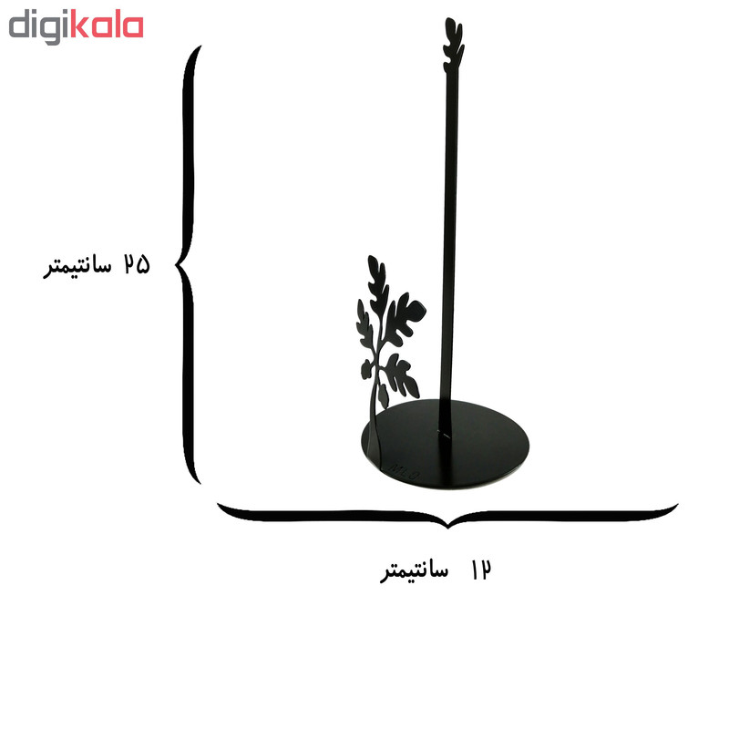 پایه رول دستمال کاغذی ملو طرح برگ بلوط 1 کد KMJ15
