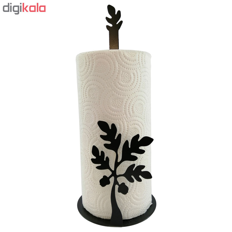 پایه رول دستمال کاغذی ملو طرح برگ بلوط 1 کد KMJ15