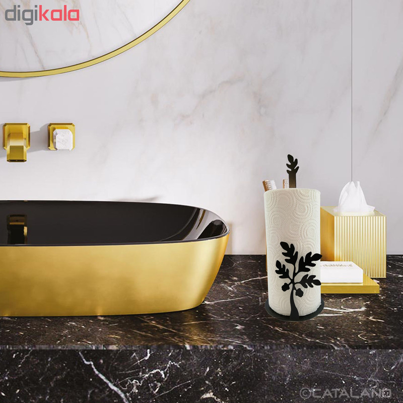 پایه رول دستمال کاغذی ملو طرح برگ بلوط 1 کد KMJ15