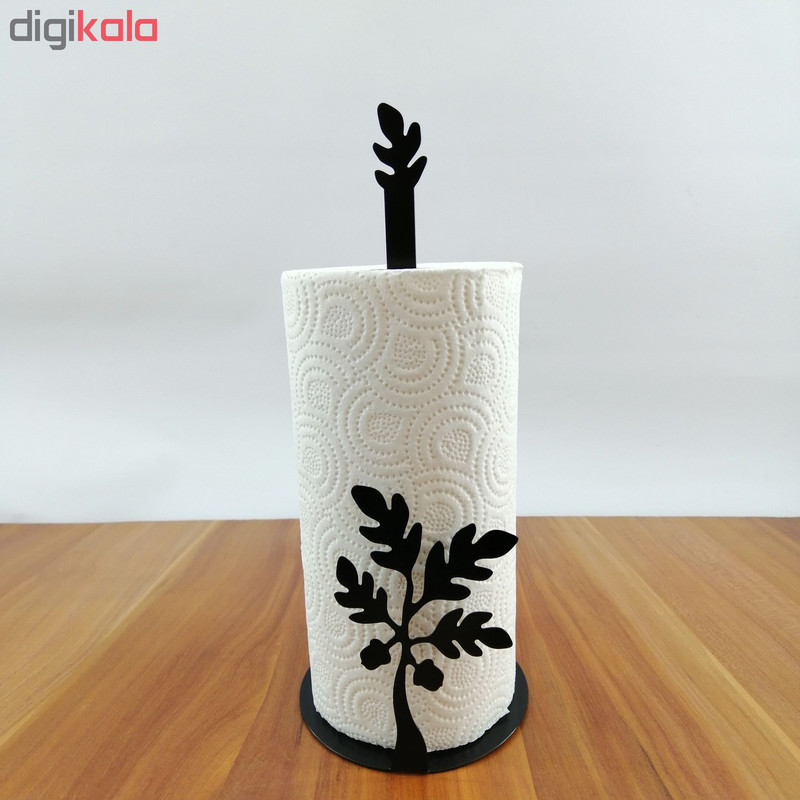 پایه رول دستمال کاغذی ملو طرح برگ بلوط 1 کد KMJ15