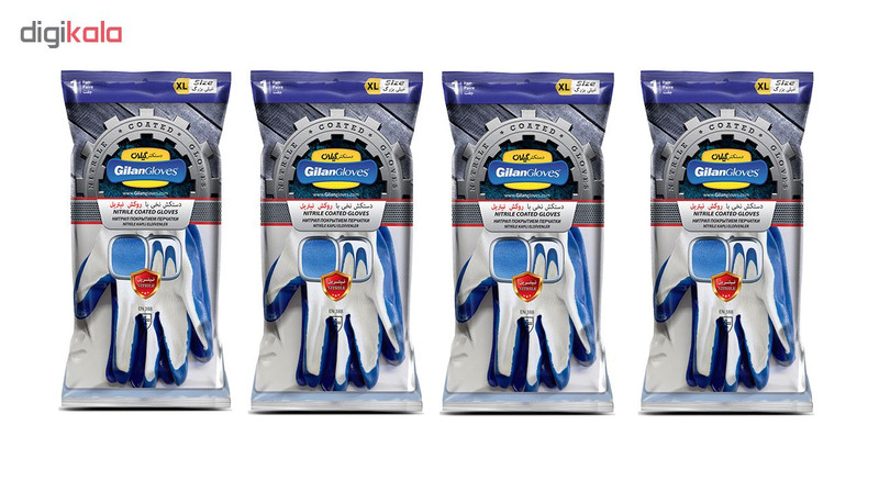 دستکش ایمنی دستکش گیلان مدل N 2 بسته 4 عددی