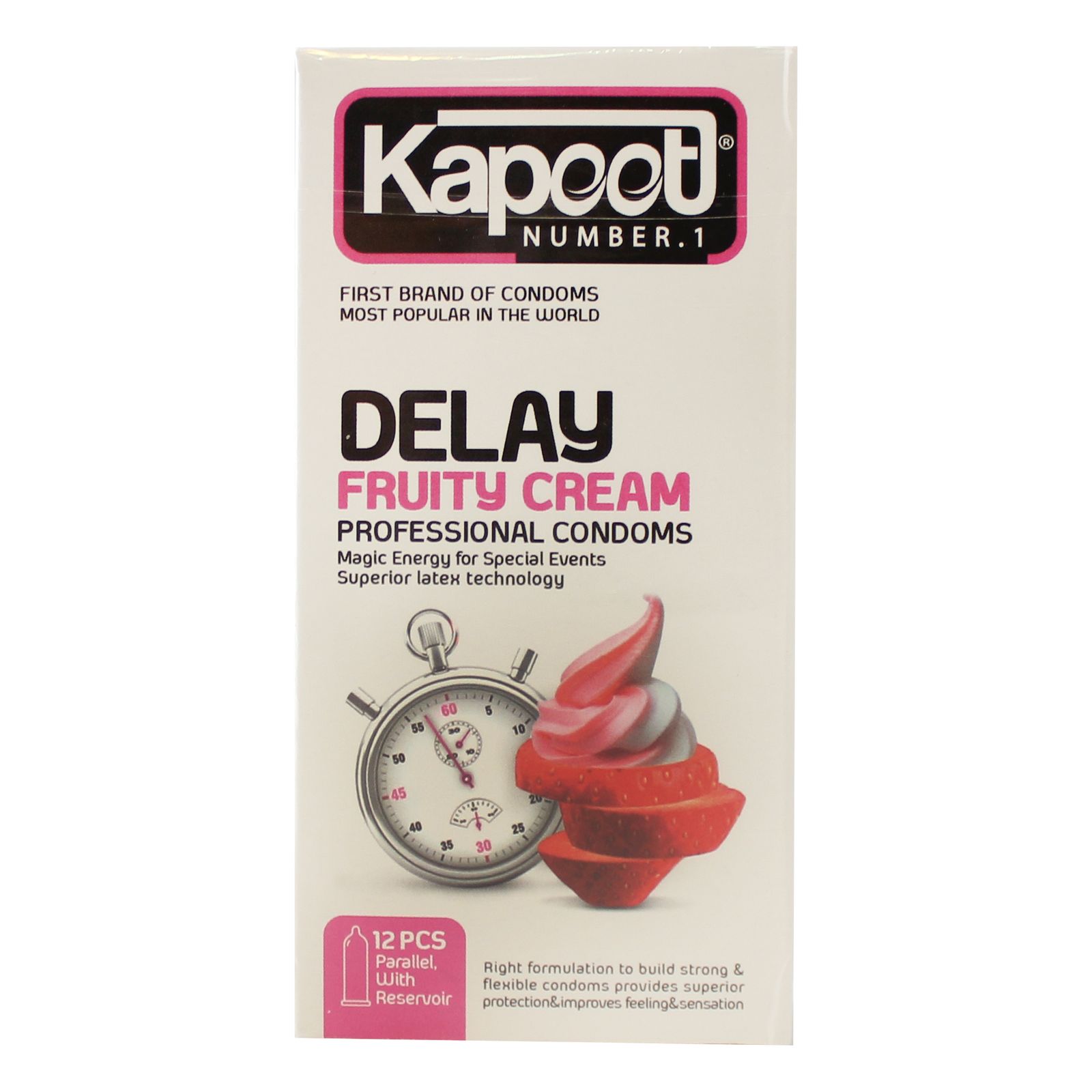کاندوم کاپوت مدل Delay Fruty Cream بسته 12 عددی -  - 1