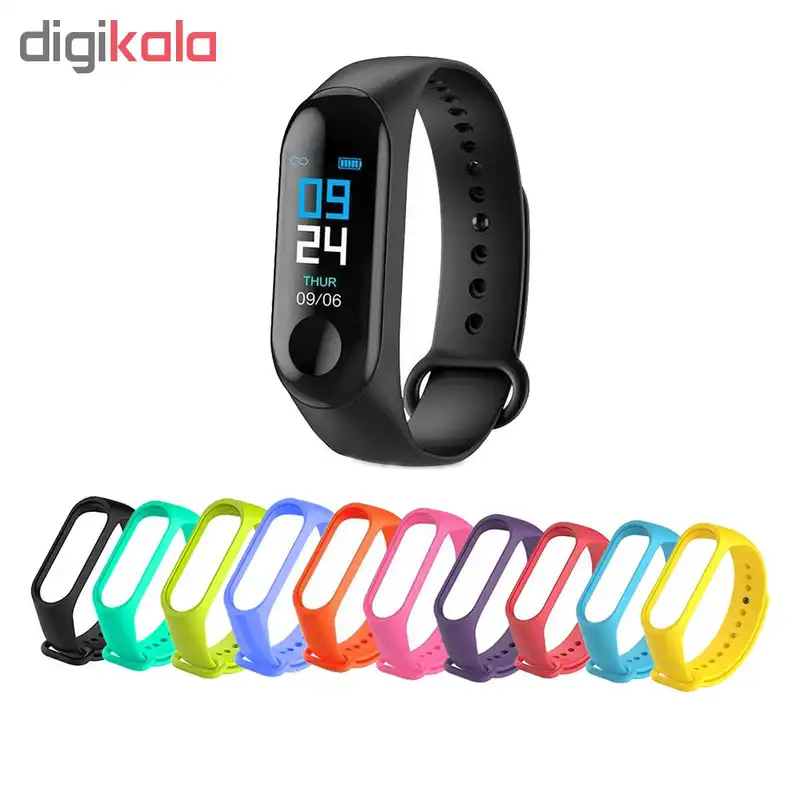 مچ بند هوشمند مدل HEALTH M3 به همراه 10 عدد بند