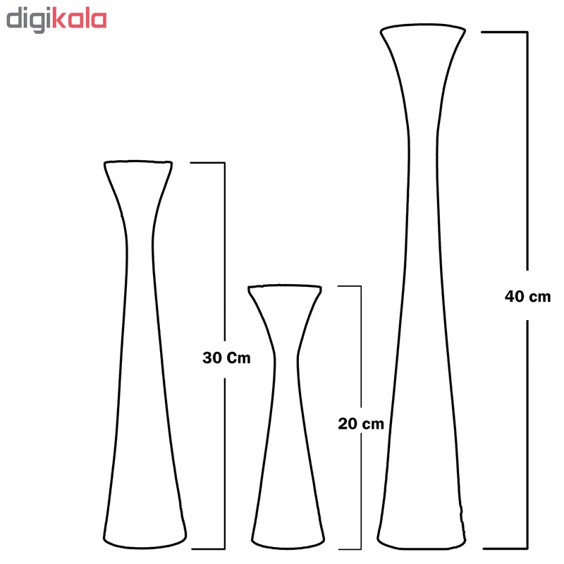 شمعدان مدل بلینا مجموعه 3 عددی عکس شماره 3
