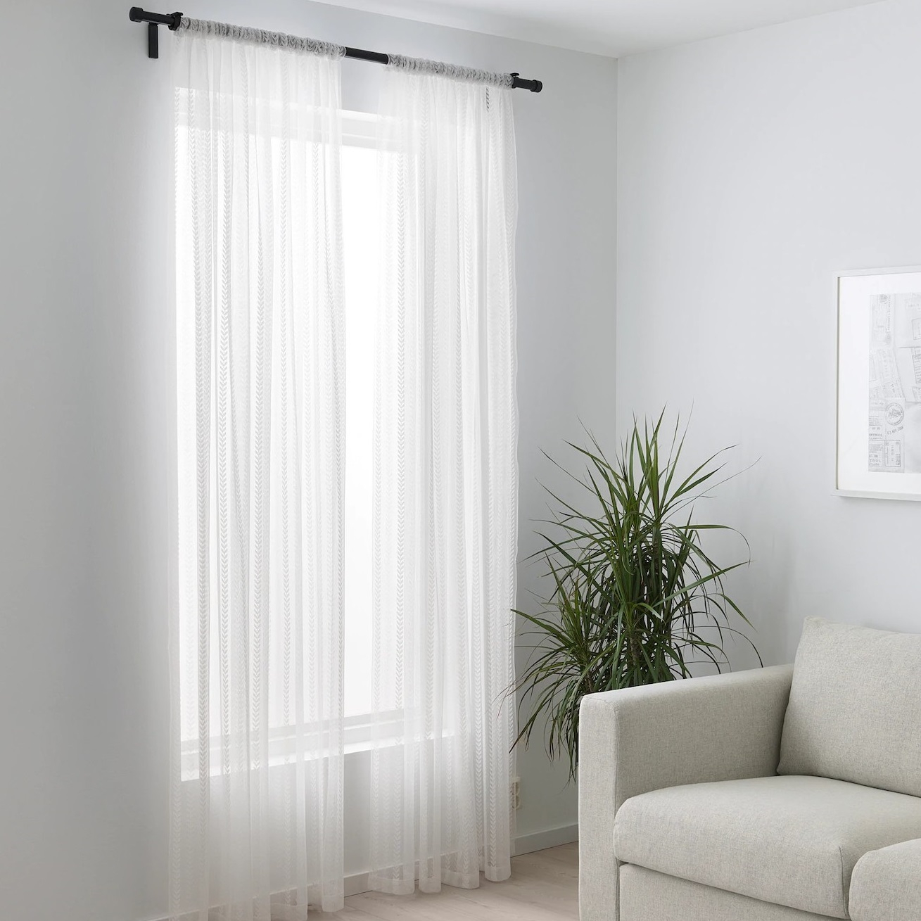پرده ایکیا مدل INGBJORG سایز 300x145 سانتی متر