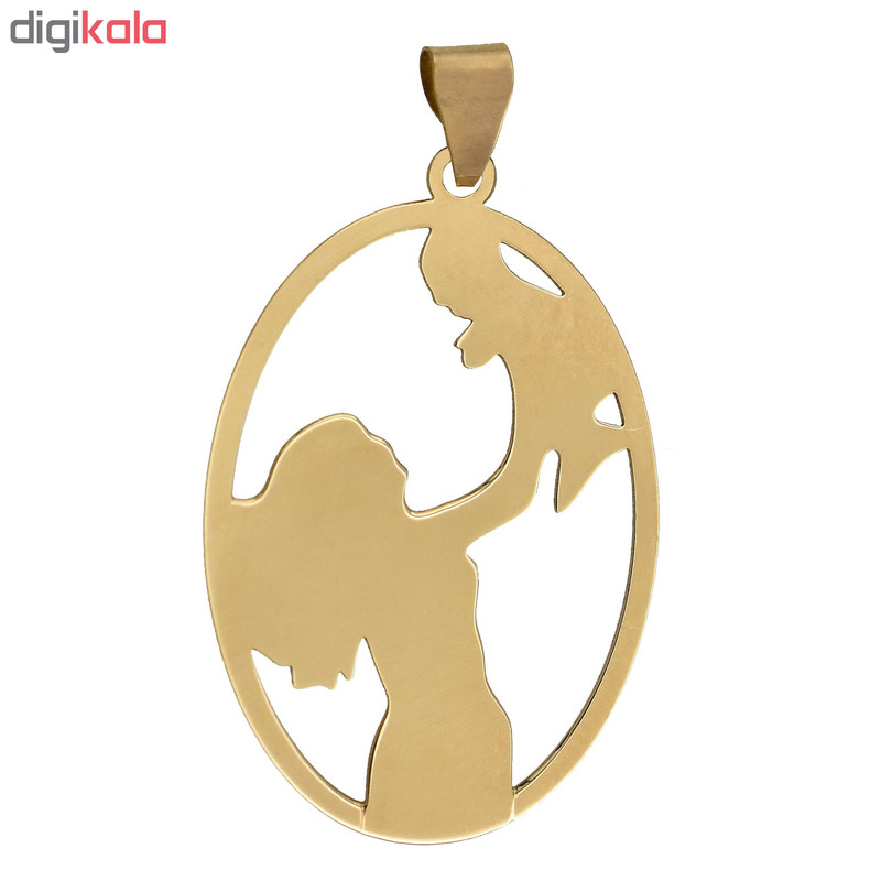 آویز گردنبند طلا 18 عیار زنانه طرح مادر و کودک کد 380M56