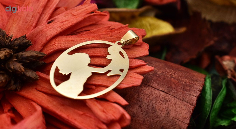 آویز گردنبند طلا 18 عیار زنانه طرح مادر و کودک کد 380M56