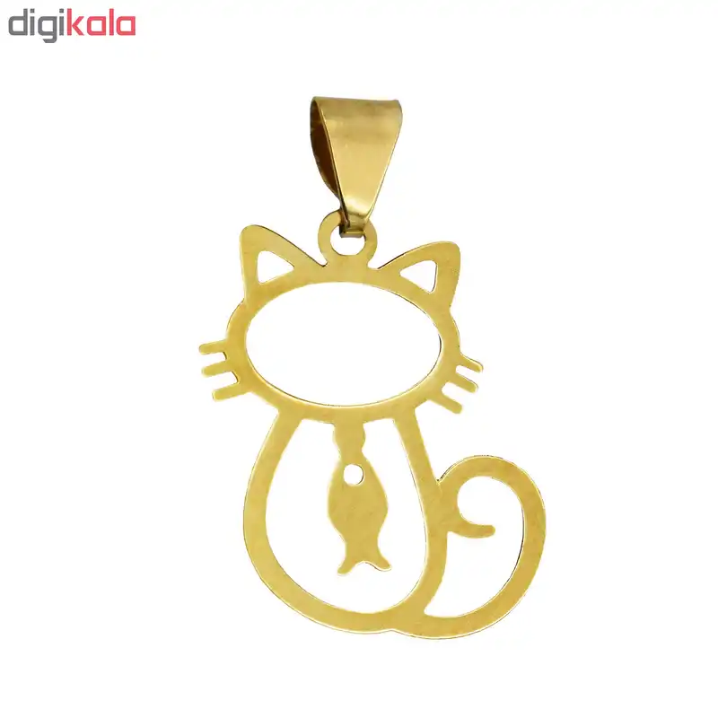 آویز گردنبند طلا 18 عیار زنانه طرح گربه کد 382M76