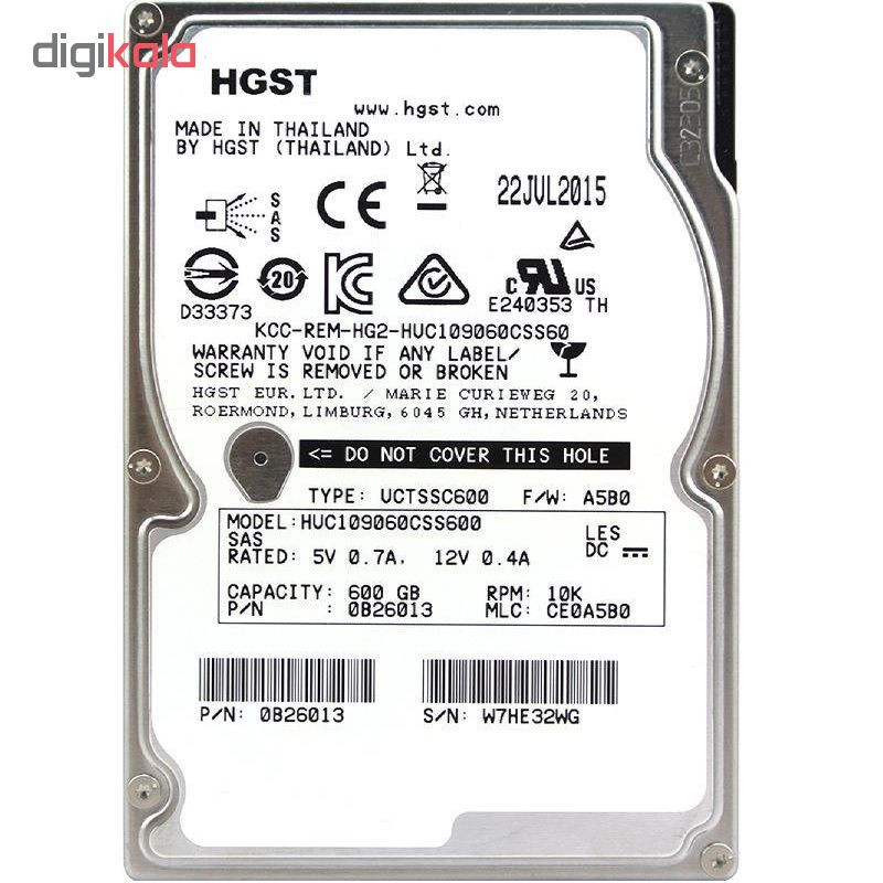 هارددیسک اینترنال اچ جی اس تی مدل HUC109060CSS600 ظرفیت 600 گیگابایت
