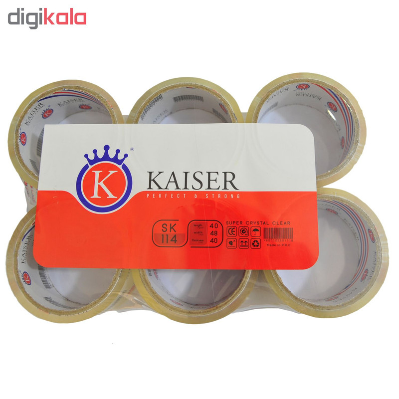 چسب نواری کایزر مدل SK-114 عرض 5 سانتی متر بسته 6 عددی