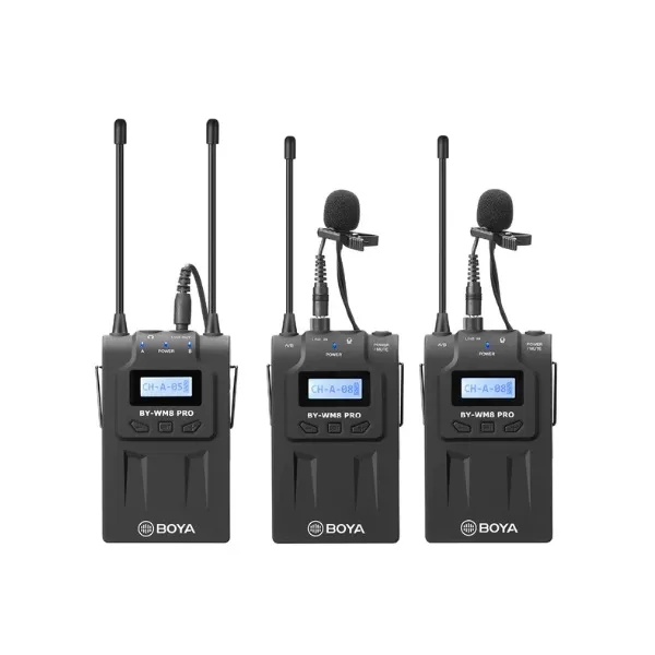 ست میکروفن بی سیم بویا مدل WM8 PRO K2 مجموعه 3 عددی