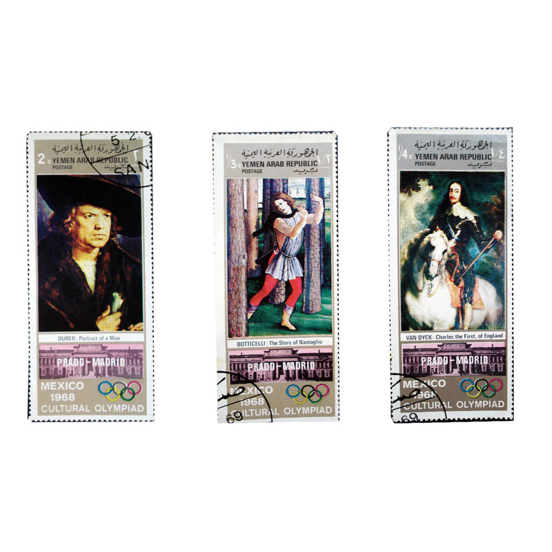 تمبر یادگاری سری تابلو نقاشی مدل VANDYCK مجموعه 3 عددی