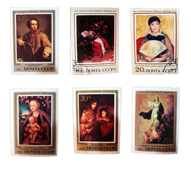 تمبر یادگاری سری تابلو نقاشی مدل BPAY55 مجموعه 6 عددی