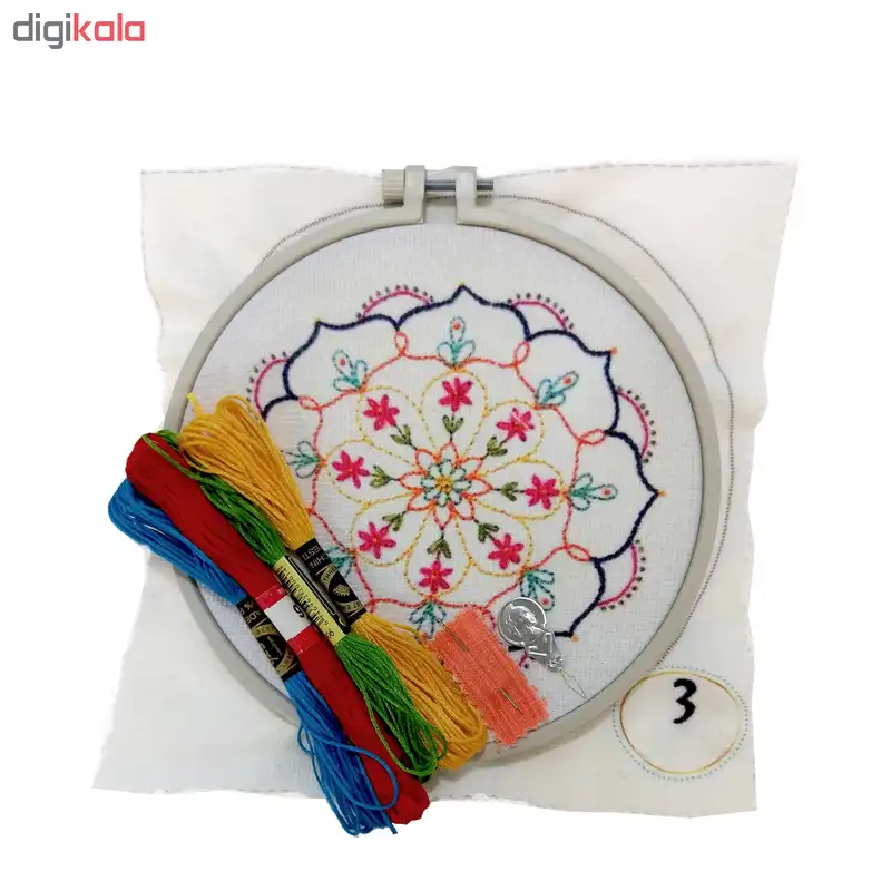 بسته گلدوزی طرح ماندالا مجموعه 8 عددی