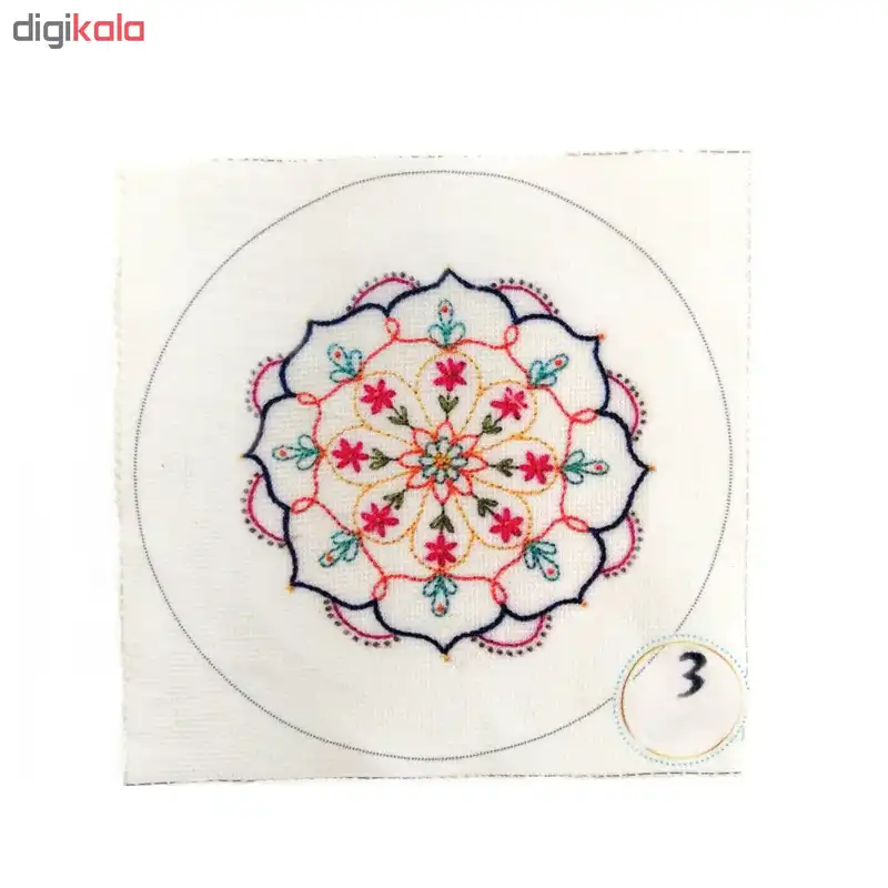 بسته گلدوزی طرح ماندالا مجموعه 8 عددی