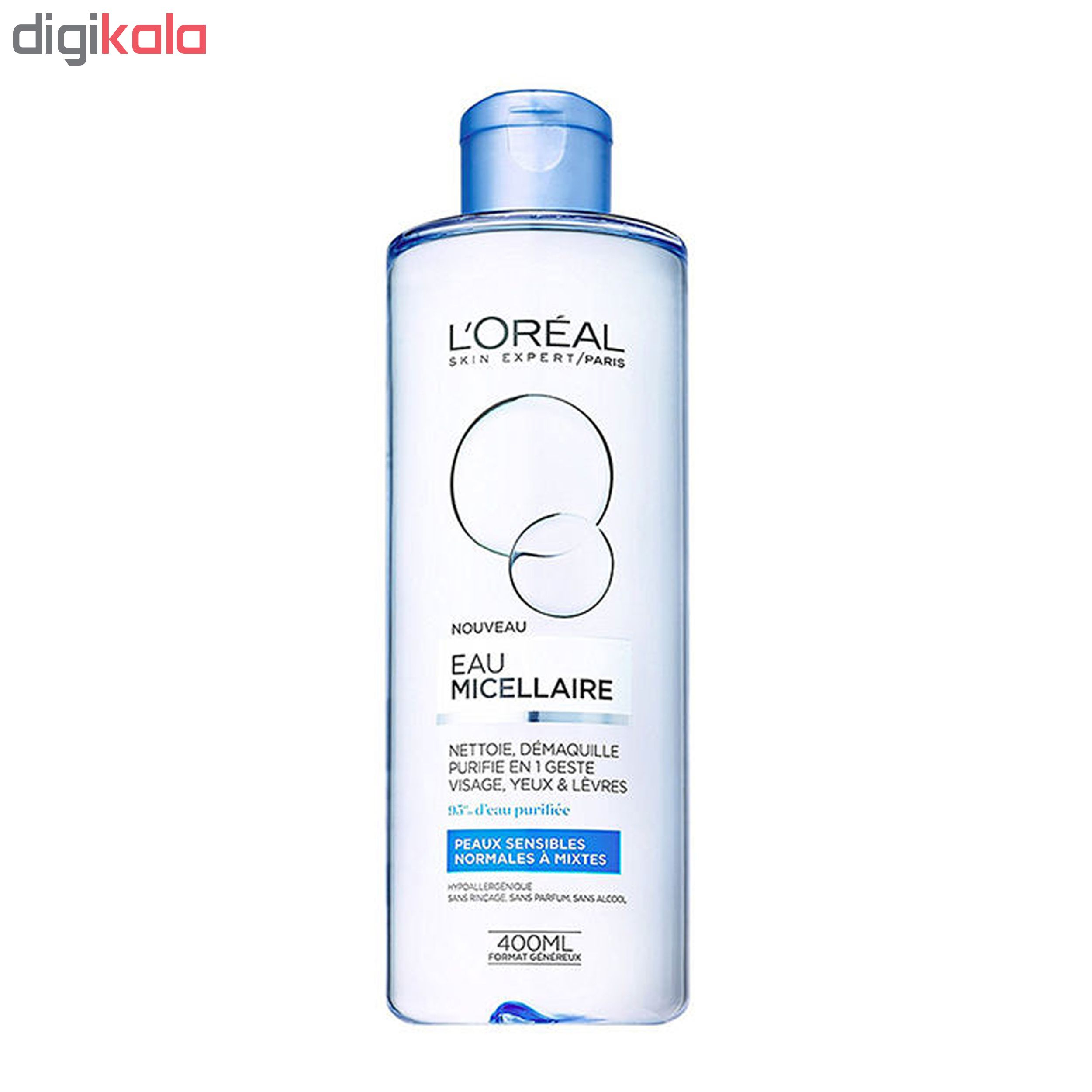 آب پاک کننده صورت لورآل مدل EAU MICELLAIRE حجم 400 میلی لیتر مجموعه 2 عددی