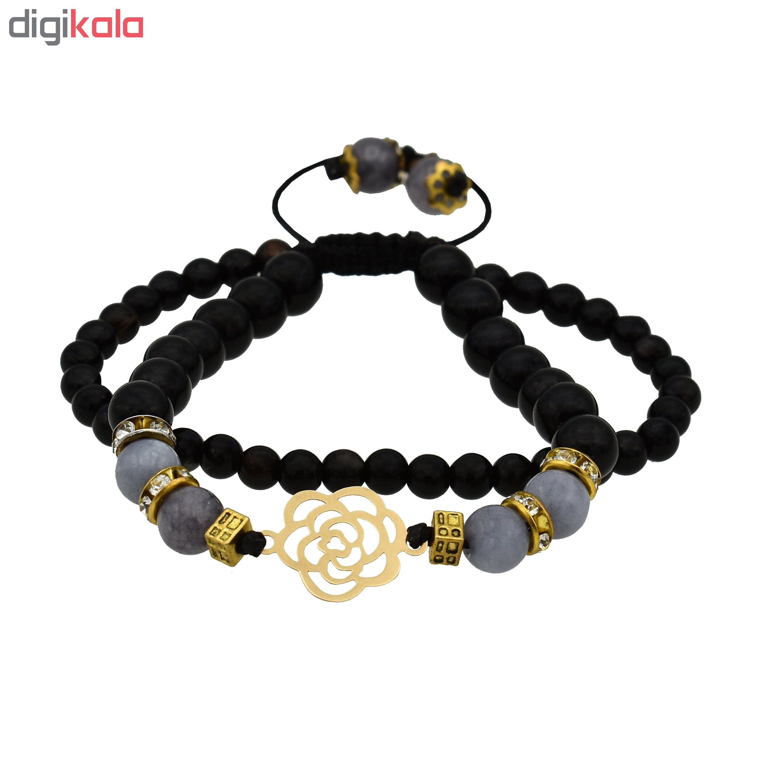 دستبند طلا 18 عیار زنانه آرشا گالری طرح گل رز کد 306A2463