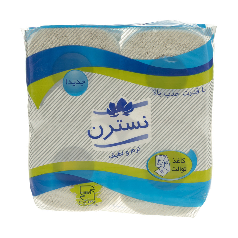 دستمال توالت نسترن مدل Blue بسته 4 عددی