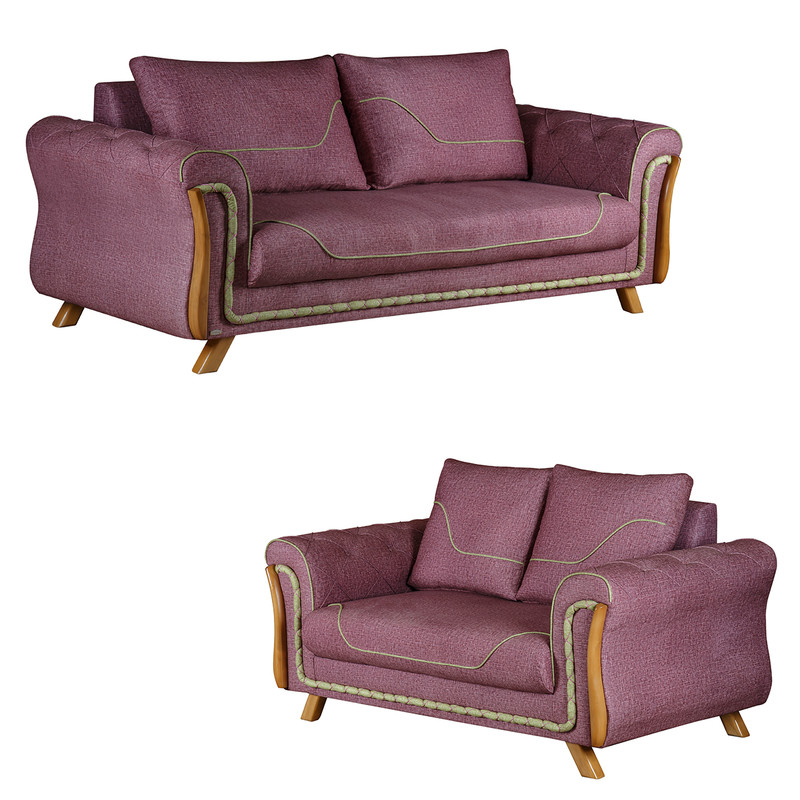 مبل راحتی پنج نفره چشمه نور مدل MA-310.3+2-BR-PUR-GR