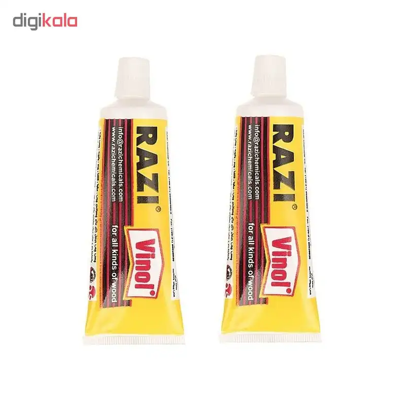 چسب چوب رازی مدل Vinol بسته 2 عددی حجم 50 میلی لیتر