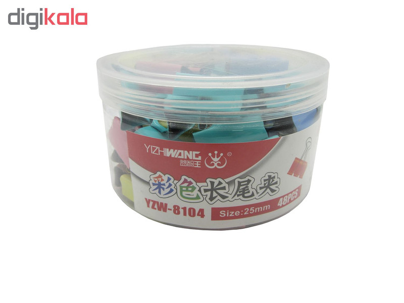 گیره کاغذ ایژی وانگ مدل YZW8104 سایز 25 میلی متر بسته 48 عددی گیره کاغذ ایژی وانگ مدل YZW8104 سایز 25 میلی متر بسته 48 عددی