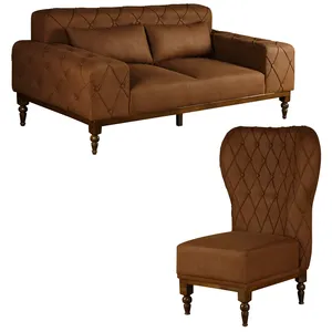 مبل راحتی سه نفره چشمه نور کد MA-314.2+1-BR-BR 