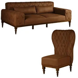 مبل راحتی چهار نفره چشمه نور کد MA-314.3+1-BR-BR