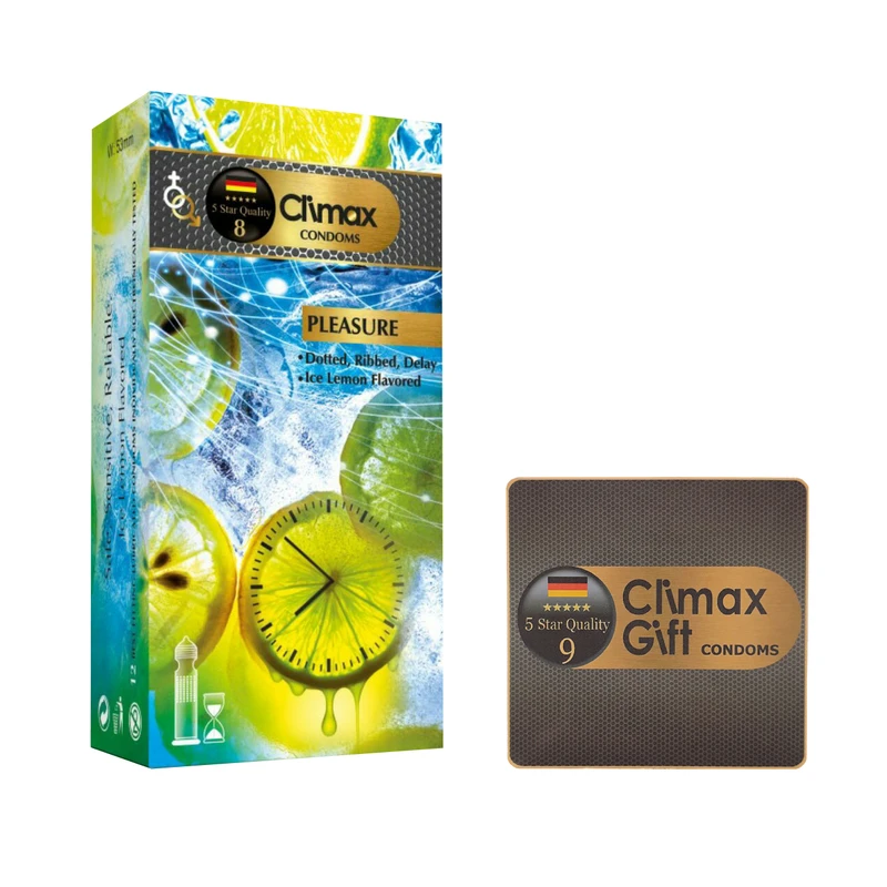کاندوم کلایمکس مدل Pleasure بسته 12 عددی به همراه کاندوم مدل Gift
