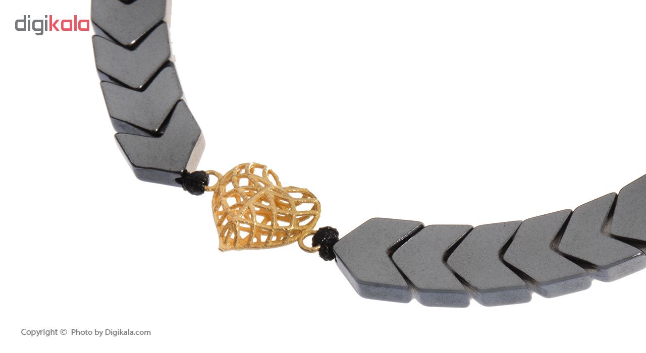 دستبند طلا 18عیار زنانه گالری گیرا طرح قلب هندسی