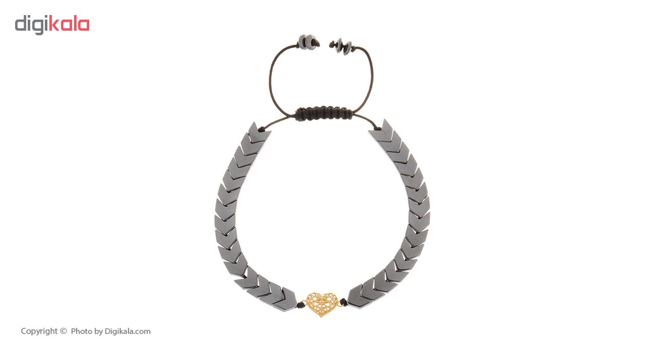 دستبند طلا 18عیار زنانه گالری گیرا طرح قلب هندسی