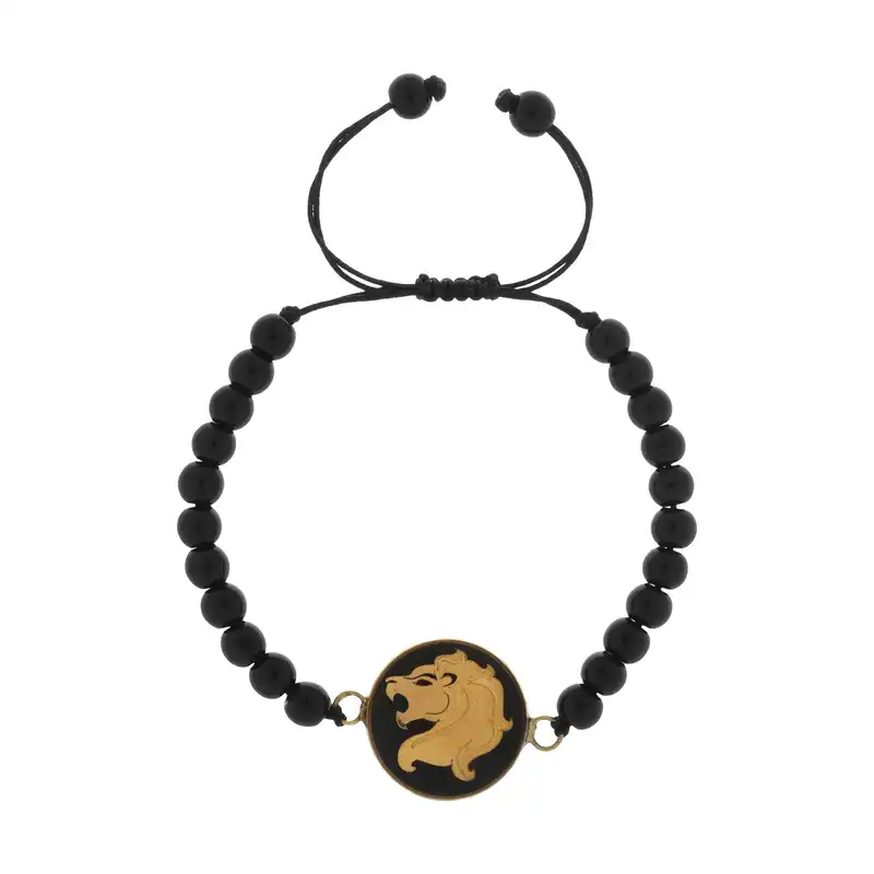 دستبند طلا 24 عیار زنانه سام نورزاده طرح ماه مرداد کد 32