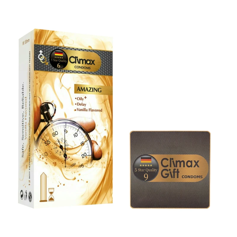 کاندوم کلایمکس مدل Amazing بسته 12 عددی به همراه کاندوم مدل Gift