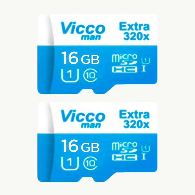 کارت حافظه microSDHC ویکومن مدل Extra 320X کلاس 10 استاندارد UHS-I U1 ظرفیت 16 گیگابایت بسته 2عددی کارت حافظه microSDHC ویکومن مدل Extra 320X کلاس 10 استاندارد UHS-I U1 ظرفیت 16 گیگابایت بسته 2عددی