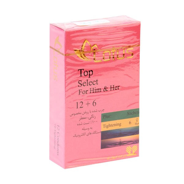 کاندوم لوتوس مدل top select for Him & Her بسته 12 عددی