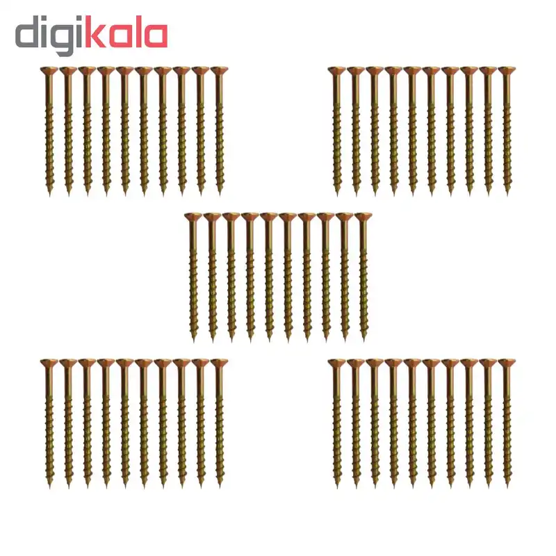 پیچ چوب دو سو کد 103029 بسته 50 عددی