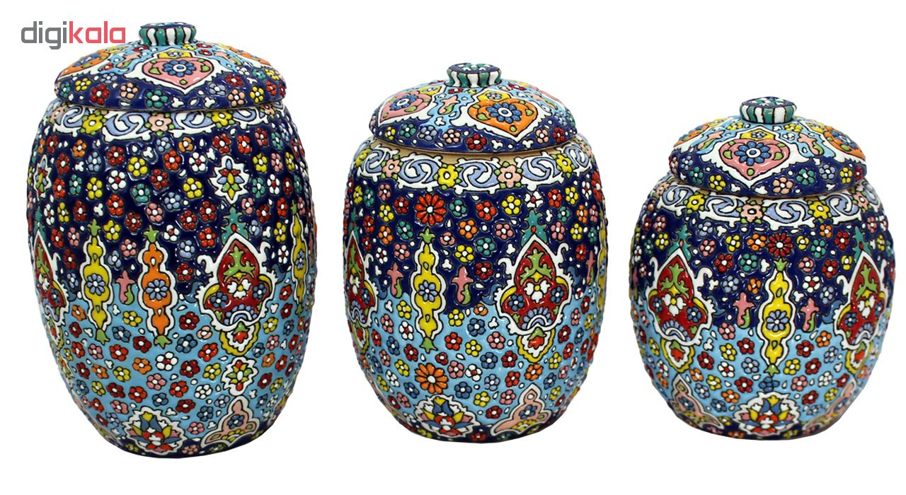 ست پاسماوری میناکاری دست نگار کد 03-13 مجموعه سه عددی