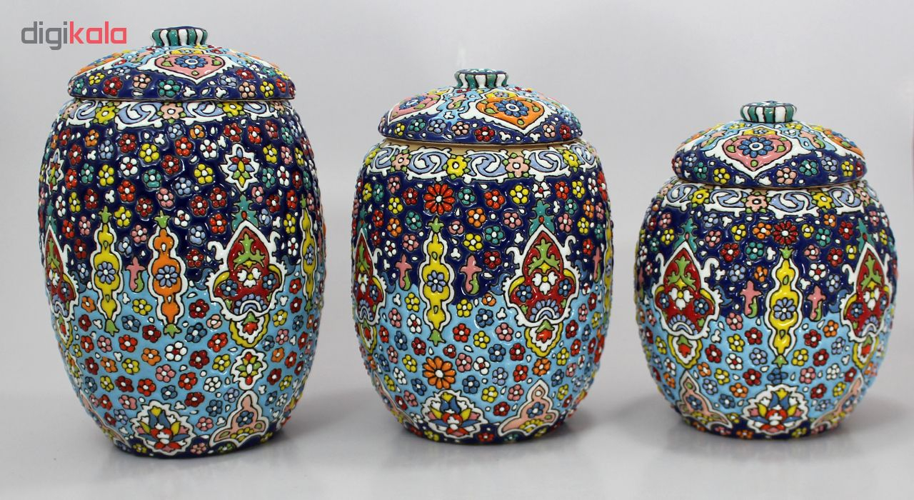 ست پاسماوری میناکاری دست نگار کد 03-13 مجموعه سه عددی