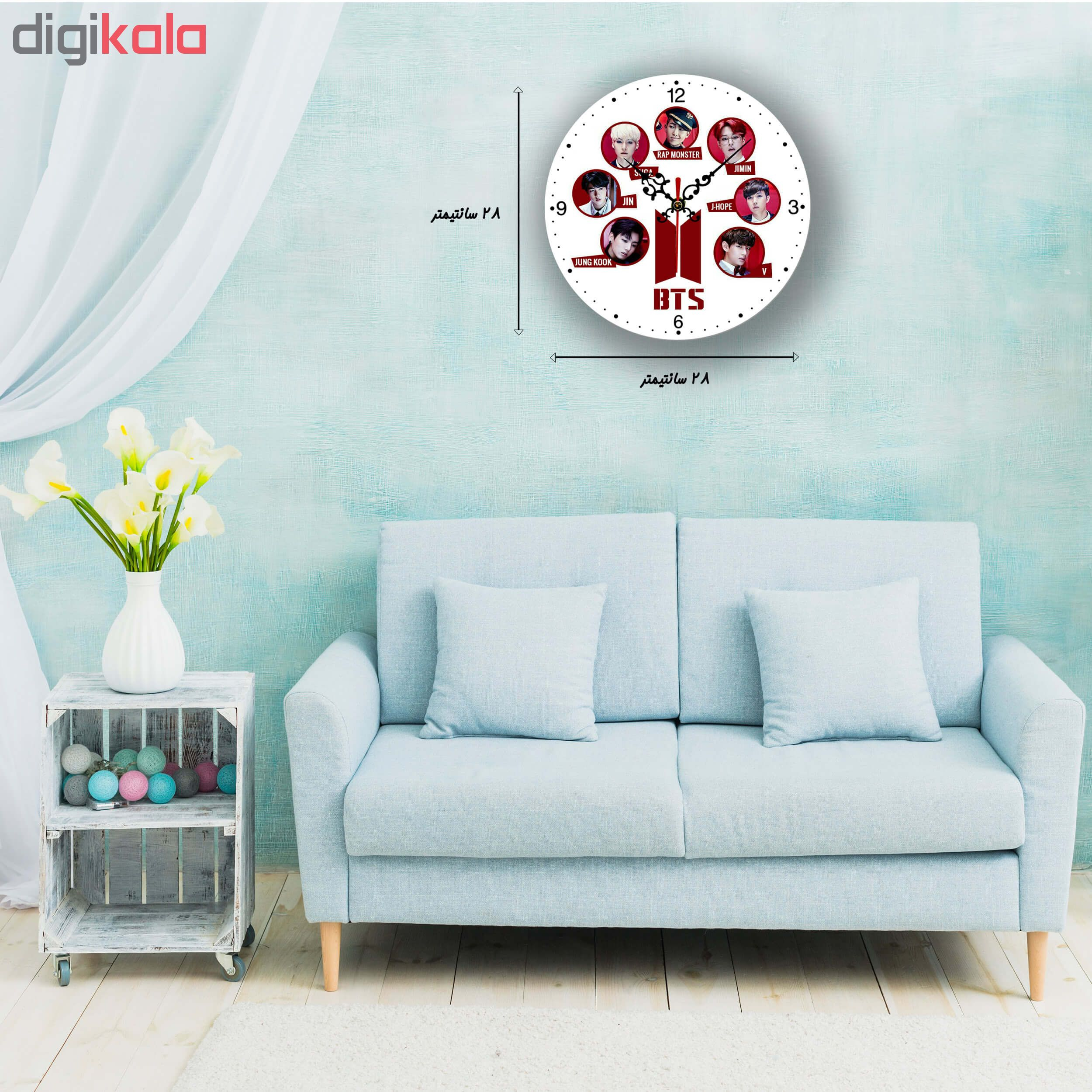 ساعت دیواری طرح BTS کد SA-16