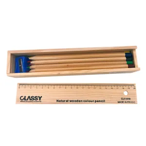 مداد رنگی 12 رنگ کلاسی مدل Wood